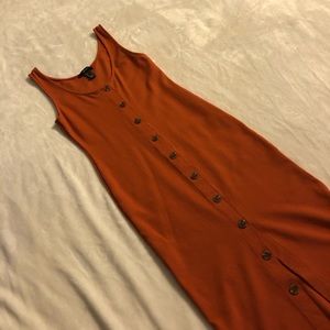 Button Down Bodycon Midi Dress